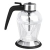 Honey Syrup Dispenser with Stand Multipurpose Honey Jar Clear Glass