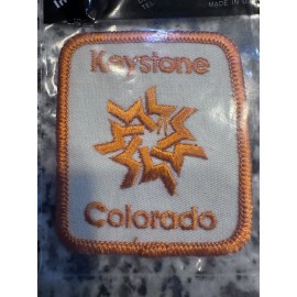 VINTAGE KEYSTONE SKI RESORT COLORADO SEW ON PATCH SKIING TRAVEL SOUVENIR NOS