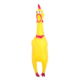 Screeching Rubber Chicken - 2 Pack (12") Prank Novelty Toy, Decompressive/Vent Toy, Silly Party Favor for Kids, Adults, Dogs, Family Games, Noisemaker (Screeching Chicken, 2, Pack)