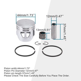 GOOFIT 44mm Piston Kit Assembly Replacement For 2 Stroke 47cc 49cc Zenoah G23LH G2D Goped Sport Liquimatic Bigfoot X-Ped Go-Quad