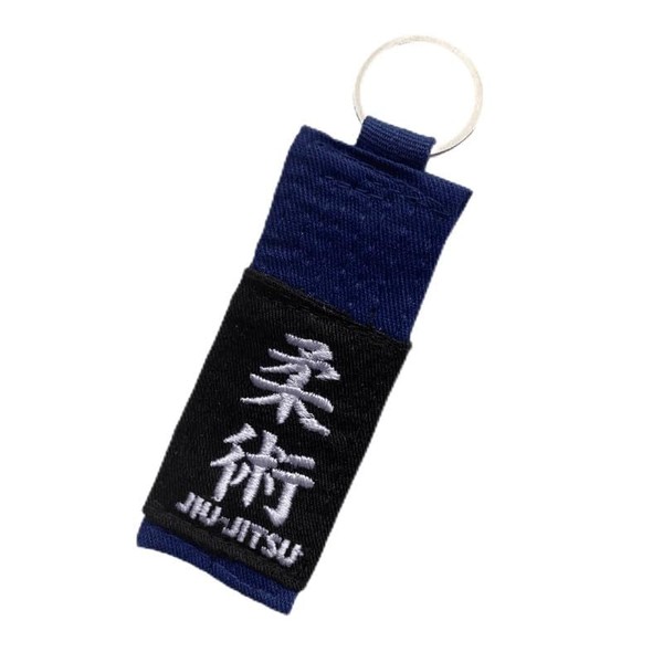 OSS Combat Sports BJJ New Jiujitsu Keychain for Brazilian Jiu Jitsu MMA Gear All Belt Rankings Gift Key Chain (Blue)