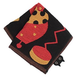 Atsuko Matano 000119-0002-03 Triple Gauze Handkerchief, Black, 100% Cotton, Women's Gauze, 9.8 inches (25 cm)