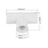 sourcing map PVC Pipe Connector T-shaped Fittings 25 mm 3-Way