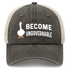 Become Ungovernable Goose Mesh Trucker Hat – Adjustable Snapback, Breathable, Lightweight, for Goose Lovers and Meme Enthusiasts
