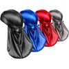 H HOME-MART Silk Durag Caps, 4 Pack Unisex Satin Durags Long Tail Wide Straps Headwraps for Men & Women Pirate Caps Head Wrap Beanie Hats Waves Silky Durag Cap