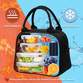 BRYN Cool Bag Small 7.6 L, Small Cool Bag, Foldable, Lunch Bag for On the Go, Beach, Work, School, Travel, Camping, Picnic (Black)