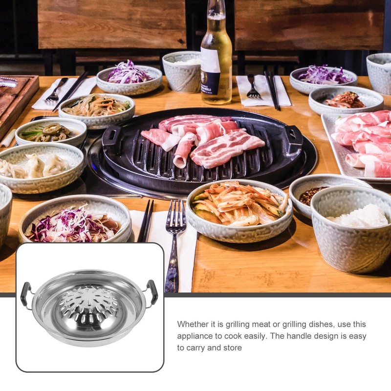 ABOOFAN Korean Bbq Grill Pan Stainless Steel Barbecue Stove Portable