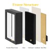 Black Lapel Pin Display Case, 4x6 Shadow Box Frame for
