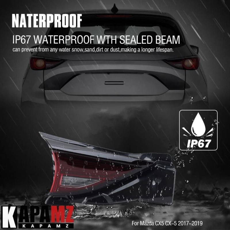 KAPAMZ Left Side Tail Light For Mazda CX-5 2017-2021 Assembly