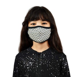 Safe+Mate x Case-Mate - Kids Face Mask (Ages 7-11) - Washable & Reusable - Cloth Face Mask - Cotton - with Filter - Chevron