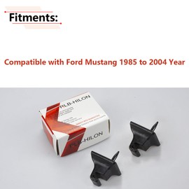 RLB-HILON 2PCS Sun Visor Retainer Clip Compatible with Ford Mustang 1985 to 2004 Year, Black Color