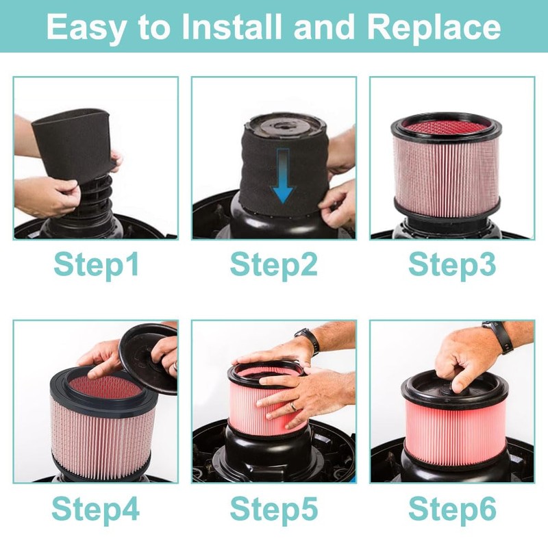 2 Pack Vacuum Filter Replacement Compatible with Vacmaster VF408, VF410P,