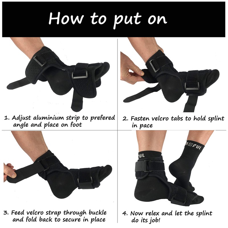 gr8ful® Night Splint Foot Brace for Plantar Fasciitis | Heel