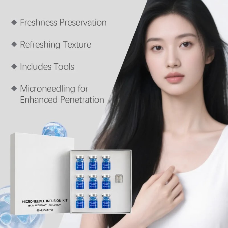 Kit Suero Microagujas Crecimiento Capilar 45 Ml