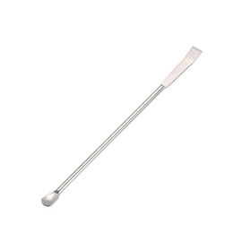 uxcell Micro Lab Sampling Reagent Spoon 304 Stainless Steel 2 in 1 Double Head Laboratory Mixing Spatula 125mm 2Pcs