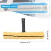 sourcing map Microfiber Scrubber Cleaning Tool with Black Handle for