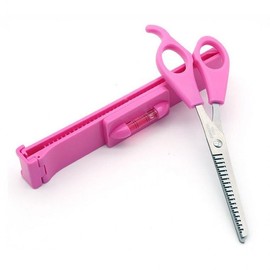 JU Hair Cutting & Thinning Scissors + Level Clip Set / Self Bang Cutting / Hairdressing Thinning Shears