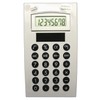 Solar Powered Calculator, Flip-Up Display, Battery Backup, White