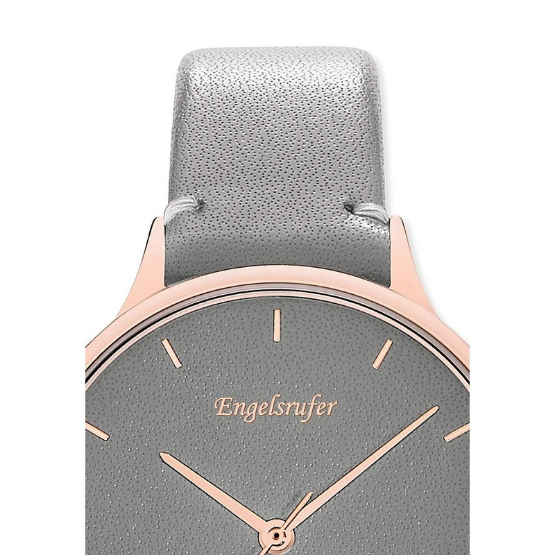 Engelsrufer ERWA-COLOUR-LGY2 Women's Watch Colour Analogue Quartz Rose Grey, Strap.