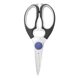 HENCKELS Heavy Duty Kitchen Shears Stainless Steel Black, Multi-Purpose Serrated Scissors That Come Apart
