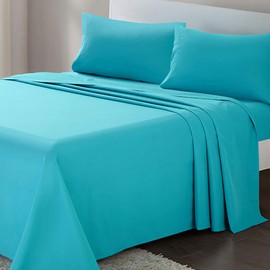 ARTALL 3-Piece Sheet Set Soft Microfiber Bedding Set with Deep Pocket All Season for Adults Teens - Twin, Teal