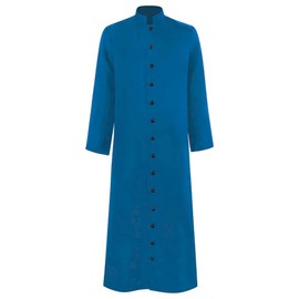 Men's Cassock Robe Church Robe Choir Minister Clergy Pulpit Liturgical 5 colors (M, Blue)