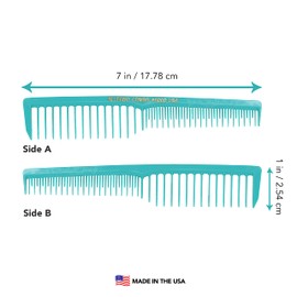 Allegro Combs 6000 Wide Tooth Vented Hair Combs - Set of 3 (Mint)