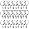 30PCS Curtain Rod Ring Clips, Curtain Rings With Clips, Rustproof
