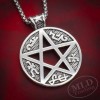 MLD Trading Pentagram Pentacle Pendant Necklace on 23” Box Chain
