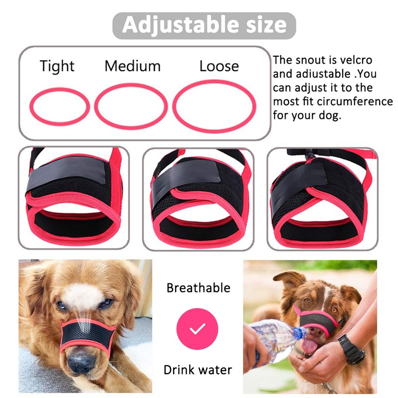 LUCKYPAW Dog Muzzle Anti Biting Barking and Chewing, with Comfortable