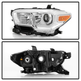ACANII - For 2016-2022 Toyota Tacoma Chrome Housing [w/o LED DRL] Projector Headlight Headlamp Driver & Passenger