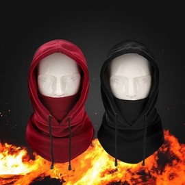 Unisex Fake Hood Mask Winter Warm Neck Warmer Gaiter Navy