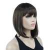 Lydell 10" Short Straight Bob Hair Wigs with Bangs No