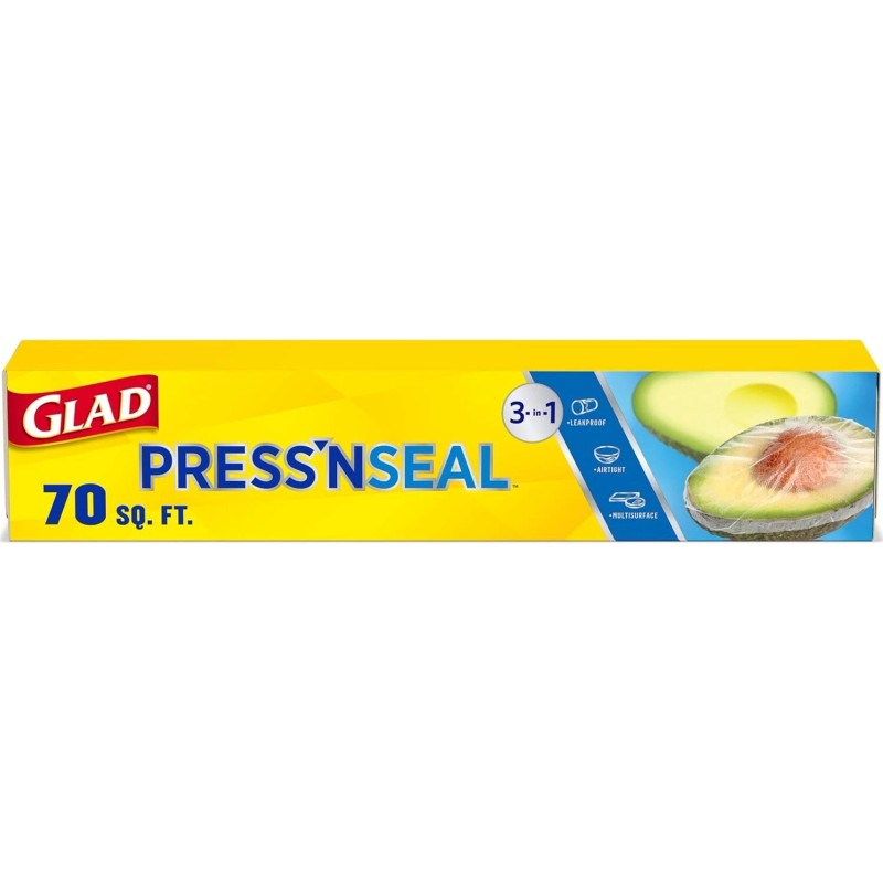 Glad Press'N Seal Plastic Food Wrap, 70 Square Foot Roll