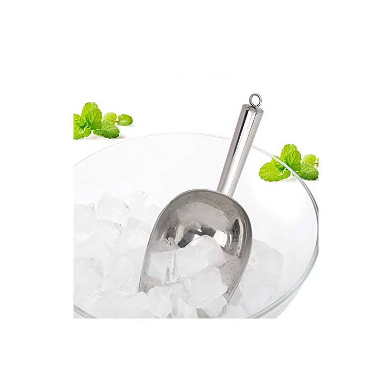 Cuchara de hielo inoxidable, pala de harina, duradera para cocina