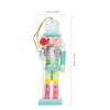 HOMSFOU Christmas Nutcracker Soldier Wooden Christmas Nutcracker Decorations 4pcs King