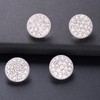 Jerler 10 Pcs Sliver Rhinestone Buttons Crystal Embellishments Sew on