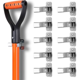 HORUSDY 10 Pack Spring Grip Mop and Broom Holder, Garden Tool Storage Garage Organizer for Shovel, Rake, Broom, Mop Holder, Etc.