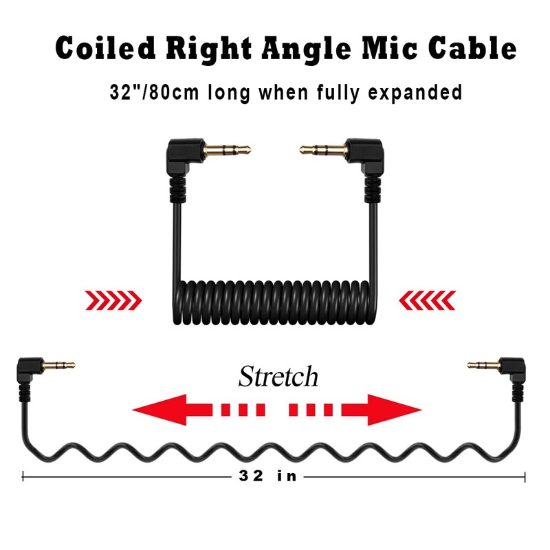 TRS Cable, 3.5mm to TRS Adapter Microphone Patch Cable, 1/8