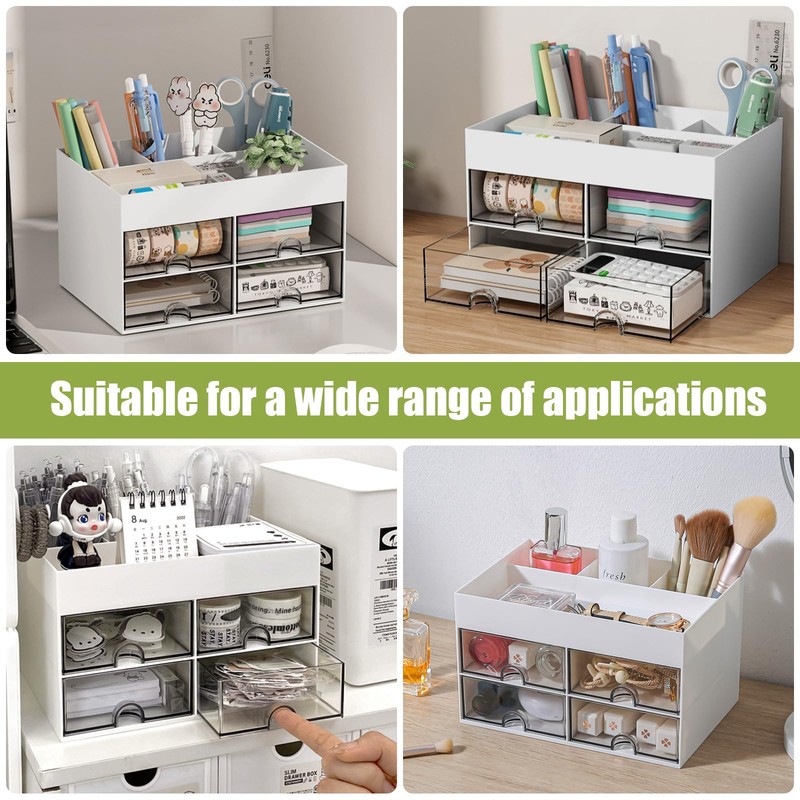 MumdoYAL Schreibtisch Organizer Utensilienschalen - Praktische Schubladen für eine perfekte