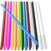 vgggrd 12 Pack Reusable Plastic Boba Straws, 12 mm X