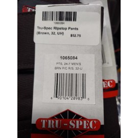 Tru-Spec Ripstop Pants Brown 32 UNHEMMED 24-7 Tactical Cargo MENS DEEP POCKETS