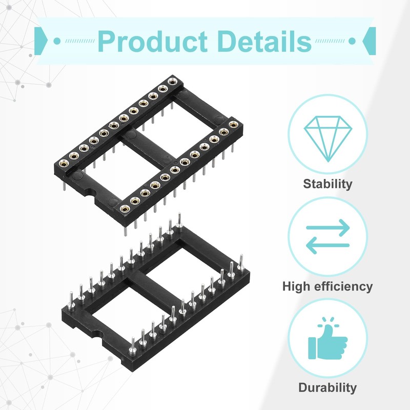 QUARKZMAN DIP IC Chip Socket Adapter 24 Round Pin IC