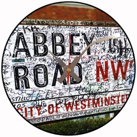 Iconic Abbey Road vinyl record wall clock (Beatles)