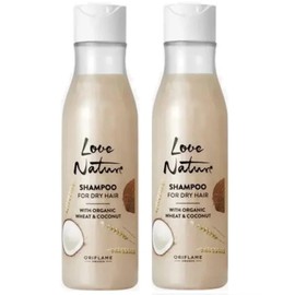 Metrey Herbotech Love-Nature Wheat & Coconut Oil Shampoo for Dry Hair, 250ml, Pack of 2
