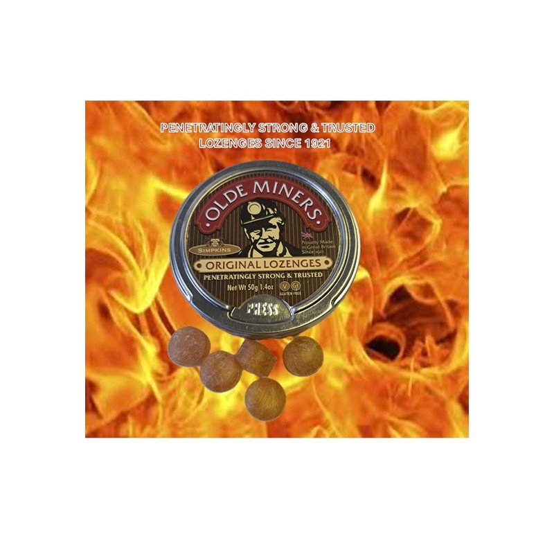Simpkins Original Olde Miners Lozenges, 50g Tin, Pack of 2