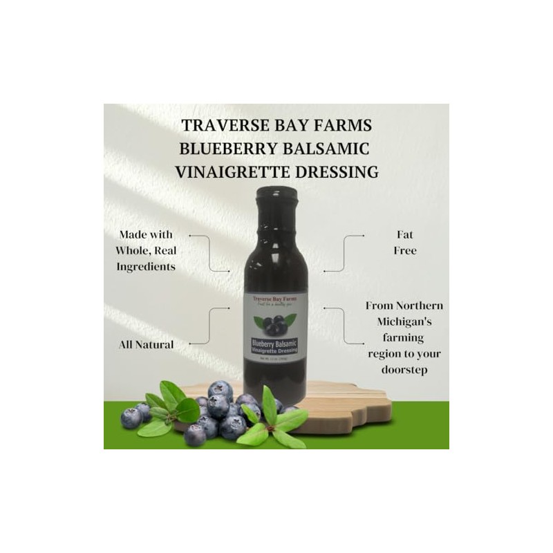 Traverse Bay Farms Nationally Award-Winning Salad Dressings (Blueberry Balsamic, 2