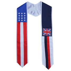 Del Mex Hawaii USA Flag Combo Graduation Stole Sash Scarf (Hawaii/USA)