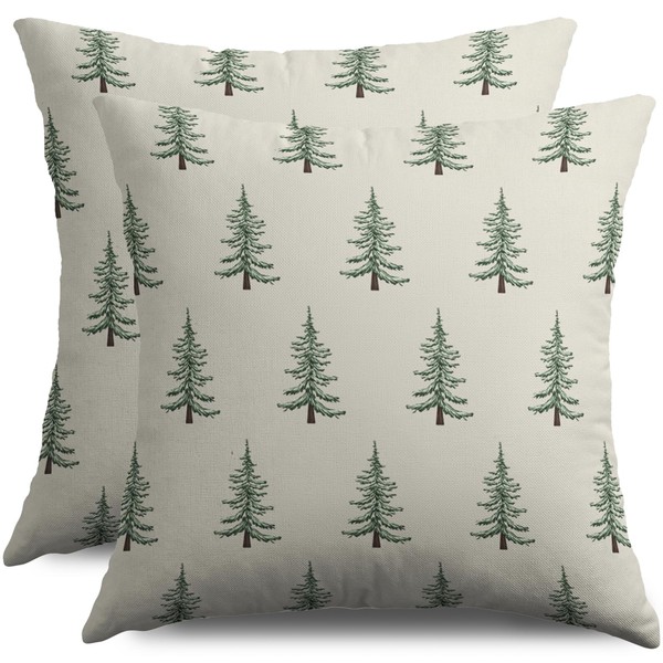 Smozenith Christmas Pillow Covers 18x18 Set of 2, Dark Light