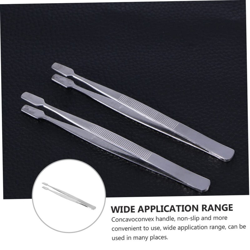 DOITOOL 3pcs Stainless Steel Stamp Nipper Tweezers Lightweight Precision Tools